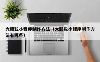 浙江大颗粒小程序制作方法（大颗粒小程序制作方法有哪些）